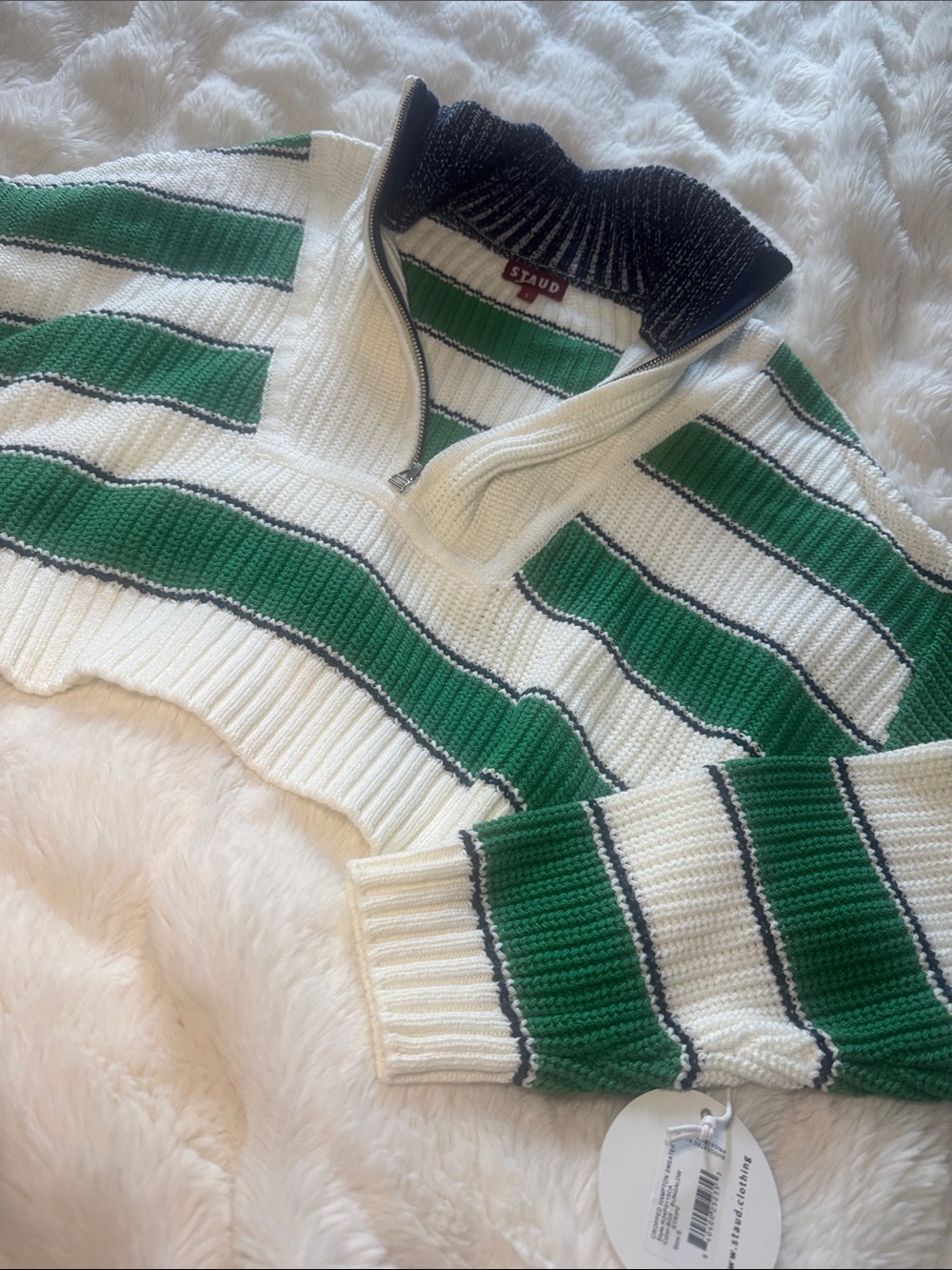 STAUD Cropped Hampton Sweater - Picture 3 of 6